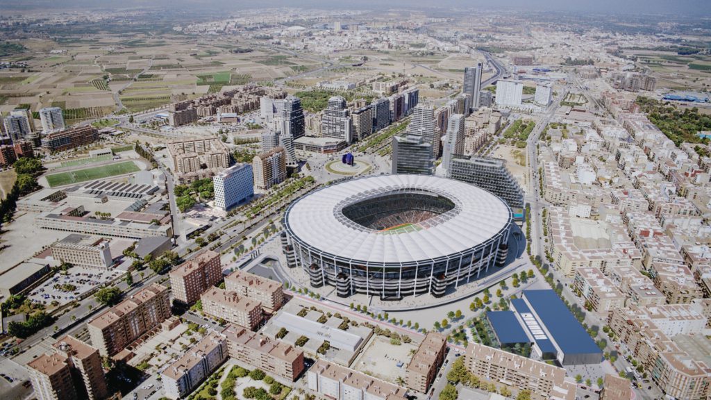 vista áerea de Valencia norte