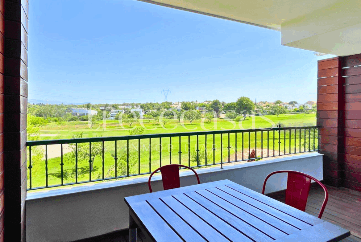 vistas al golf desde la terraza