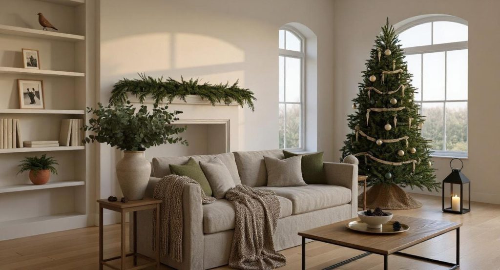 Decoración de un salón elegante de una casa mediterránea